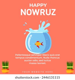 Happy Nowruz Persian New Year background design.