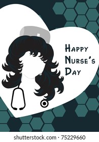 happy nurse day concept background, vector illustration