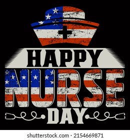 Happy nurse day. Nurse day t shirt design vector illustration.