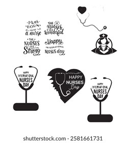 happy nurse day vector eps 10