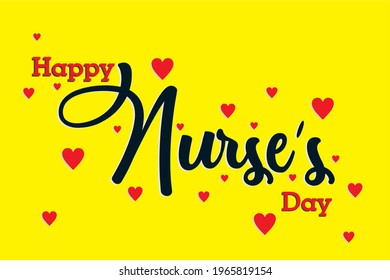 Happy nurse week, nurse day. Holiday concept. Template for background, banner, card, poster, t-shirt with text inscription