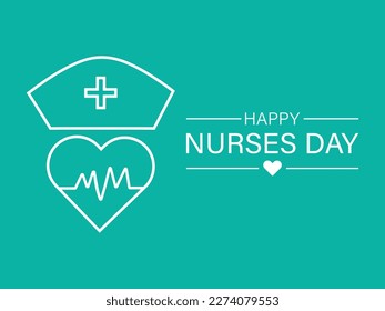 Happy Nurses day is observed in United states 6th May of each year .Hand lettering vector illustration. Hand drawn text design for National Nurses Day. greetings card, poster, banner . Eps 10 .