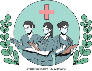 HAPPY NURSES DAY SIMPLE VECTOR