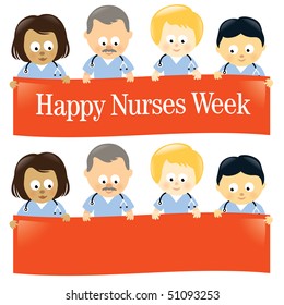 Happy Nurses Week Multi-Ethnic