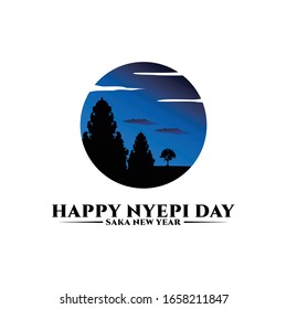 Happy Nyepi Day design Vector