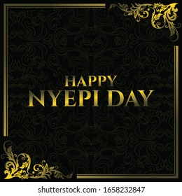 Happy Nyepi Day design Vector, background vector