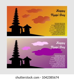 Happy Nyepi Day Vector Illustration