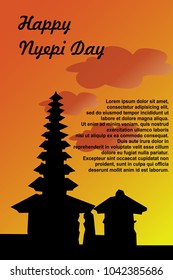 Happy Nyepi Day Vector Illustration