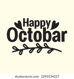 Happy Octobar t shirt design, vector file 