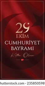 Happy october 29 Turkey Republic Day (Turkish translation: 29 Ekim Cumhuriyet bayramı kutlu olsun) 