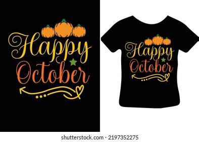 Happy October svg design file