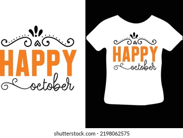 Happy October svg design file
