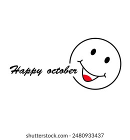 happy october vector template design illustration