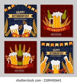 Happy Octoberfest Beer Festival Social Media Post Design