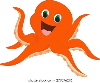 happy octopus cartoon 