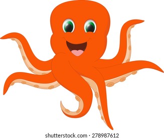 happy octopus cartoon