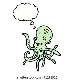 happy octopus cartoon character