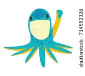 Happy Octopus Vector