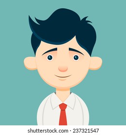happy office worker. vector illustration. eps10