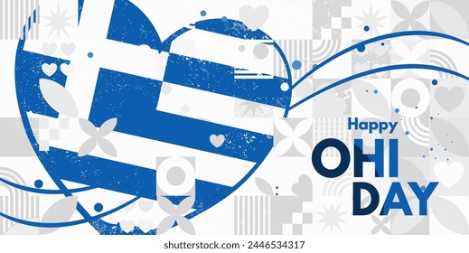 Happy Ohi Day- - vector illustration, banner, poster, cart	