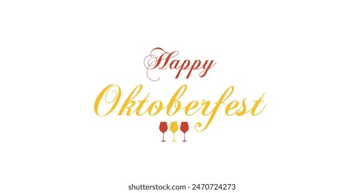 Happy Oktoberfest with Stylish Text Design