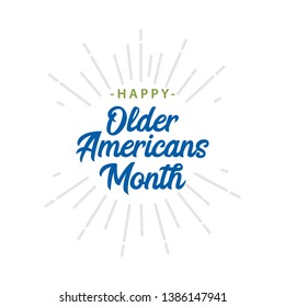 Happy older american month vector template. Design for banner, greeting card or print.