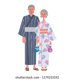 A Happy Older Couple In Yukatas