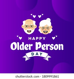 Happy Older Person Day Vector Design Illustration For Celebrate Moment