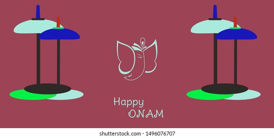 Happy Onam Abstract Vector Background