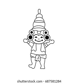 happy onam baby  vector illustration sketch 
