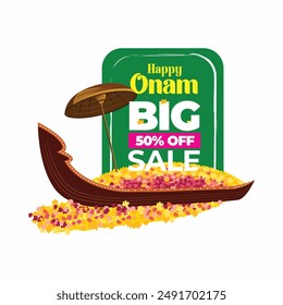 Happy Onam Big sale illustration, Onam  Festival  Kerala