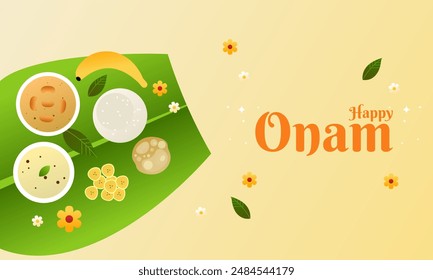 Feliz Onam Celebración Concepto Vector