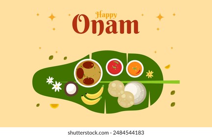 Happy Onam Celebration Concept vector