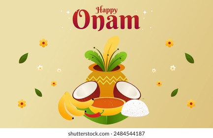 Happy Onam Celebration Concept vector