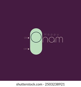 Happy Onam en estilo creativo. EPS8