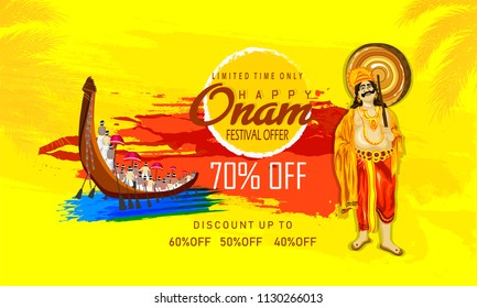 Happy Onam with creative vector abstract for and beautiful design illustration in a background Happy Onam with creative vector abstract for and beautiful design illustration in a background