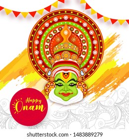 Happy Onam Festival Card Poster Design Stock Vector (Royalty Free ...