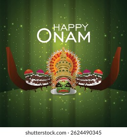 Happy onam festival design concept