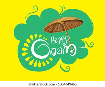 happy onam festival kerala illustration