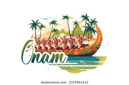 Happy Onam festival of South India Kerala