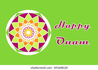 Happy Onam Festival Vector Illustration Stock Vector (Royalty Free ...