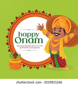 Happy Onam Indian festival banner design template.