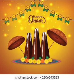 Happy onam kerala festival celebration background