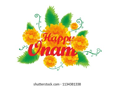 Happy Onam Kerala Festival Unit Vector