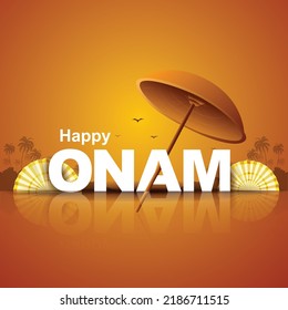 Happy Onam Kerala Festival. Vector Illustration Design