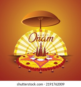 happy onam Kerala festival. vector illustration design