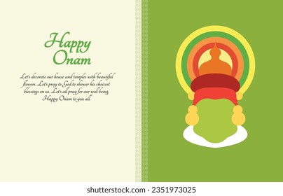 Happy Onam Postcard, South Indian Kerala Festival of New Year landscpae View