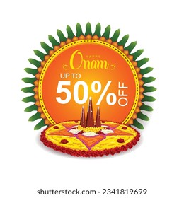 happy onam sale poster. abstract illustration design