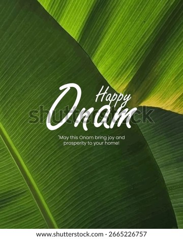 Happy Onam Typography Design with flower
