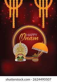 conceito de ilustração vetorial onam feliz
